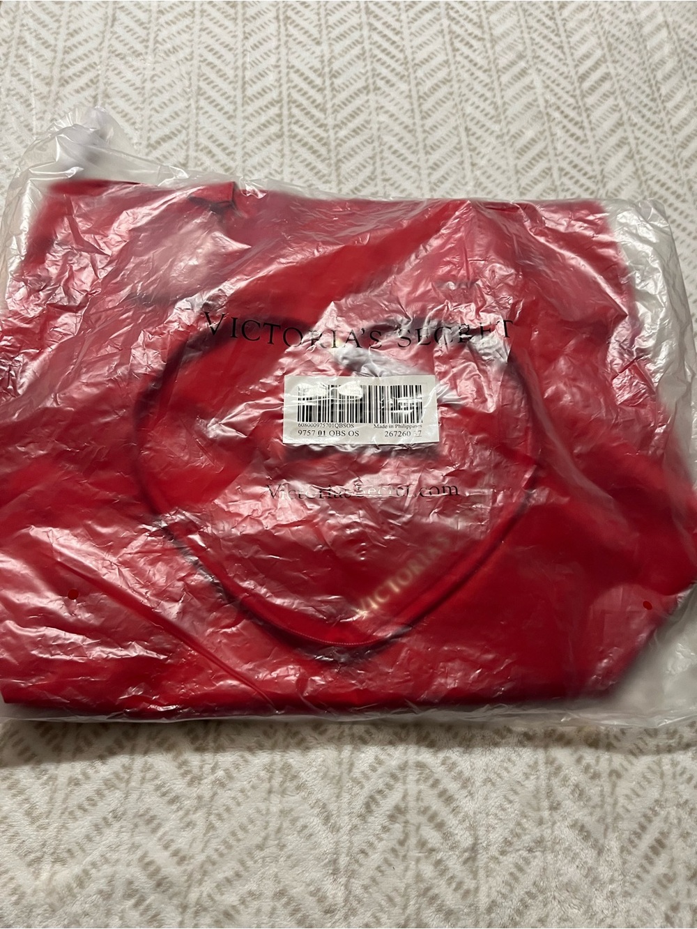 Victoria’s Secret Valentine's Day Red HEART PACKABLE Tote Shoulder Bag NEW